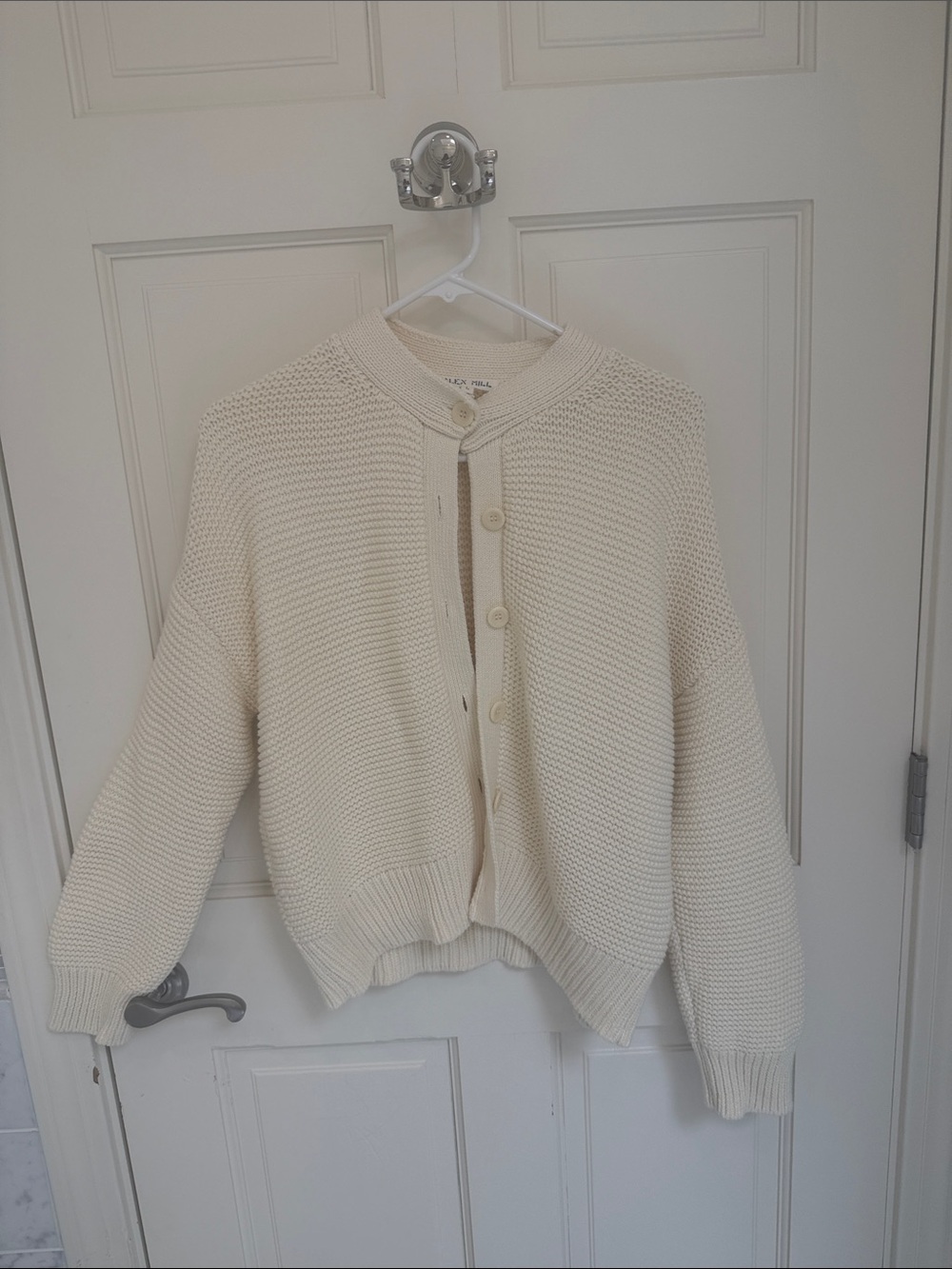 Alex Mill Cream Knit Button-Front Cardigan - Picture 5 of 5